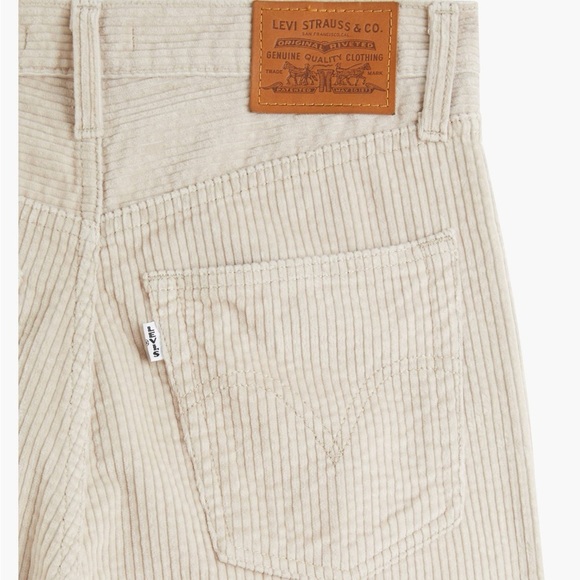Levi’s Ribcage Straight Ankle High Rise Corduroy Pants in Cream Size 25 - Picture 5 of 12